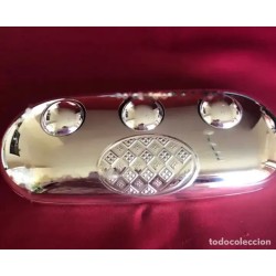 Tintero Vintage Pierre Cardin Plata Maciza Escritorio Ejecutivo