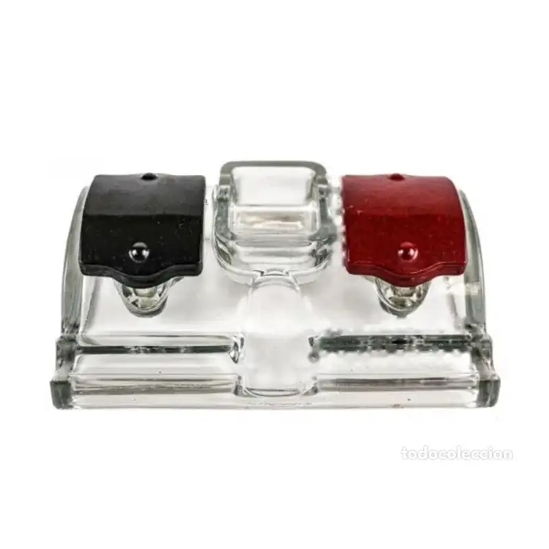Escribanía Vintage Vidrio y Baquelita Década 1950 Escritorio Elegante Escribanía Vintage Vidrio y Baquelita Década 1950 Escritorio Elegante