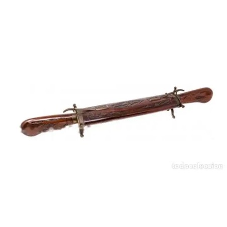 Servicio Trinchante Vintage Madera Tallada Estilo Colonial Indio
