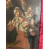 Pintura Religiosa Virgen de la Soledad Siglo XVIII Arte Sacro Barroco