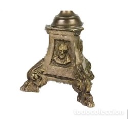Candelabros Religiosos Vintage Metal Patinado Estilo Neoclásico