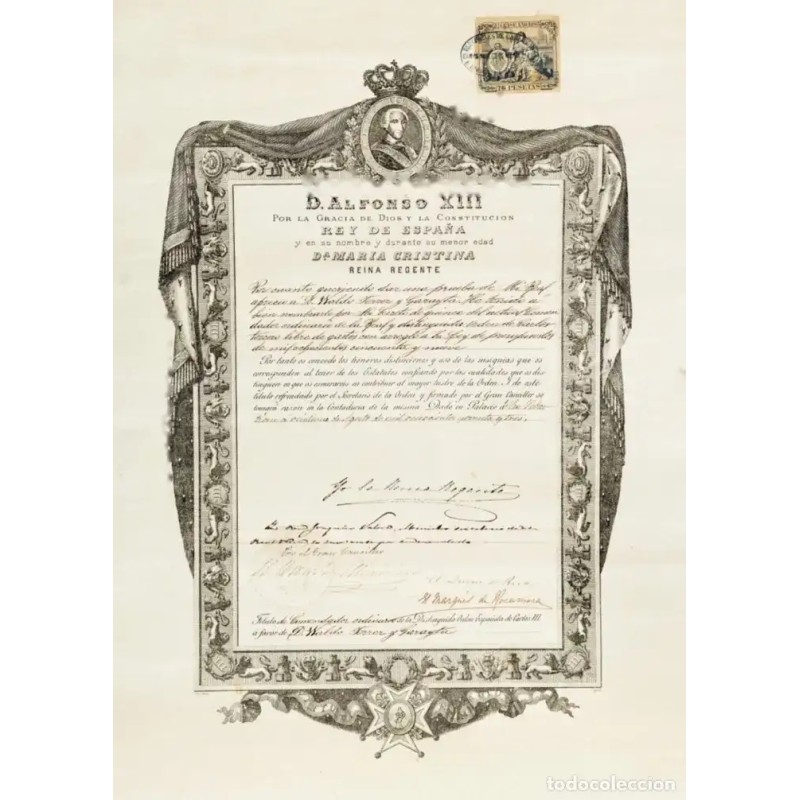Documento firmado por el rey Documento firmado por el rey