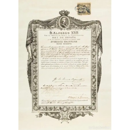 Documento firmado por el rey