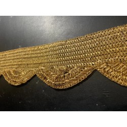 Encaje Vintage Cinta Dorada Metalizada Artesanía Textil Antiguo