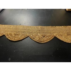 Encaje Vintage Cinta Dorada Metalizada Artesanía Textil Antiguo