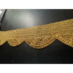 Encaje Vintage Cinta Dorada Metalizada Artesanía Textil Antiguo