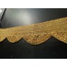 Encaje Vintage Cinta Dorada Metalizada Artesanía Textil Antiguo