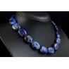 Collar Sodalita Azul Natural Piedras Ovaladas Joyería Premium - 368 CT