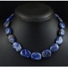 Collar Sodalita Azul Natural Piedras Ovaladas Joyería Premium - 368 CT