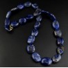 Collar Sodalita Azul Natural Piedras Ovaladas Joyería Premium - 368 CT