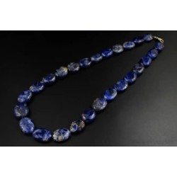 Collar Sodalita Azul Natural Piedras Ovaladas Joyería Premium - 368 CT