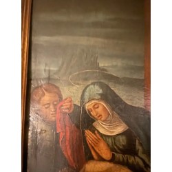 Pintura Religiosa Descendimiento Óleo Flamenco Siglo XVI Arte Sacro