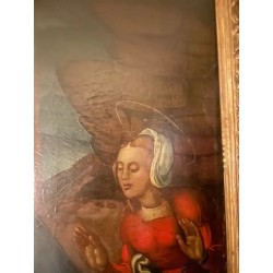 Pintura Religiosa Descendimiento Óleo Flamenco Siglo XVI Arte Sacro
