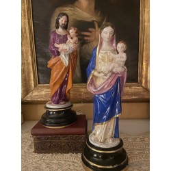 Esculturas Religiosas Cartuja Pickman San José y Virgen con Niño