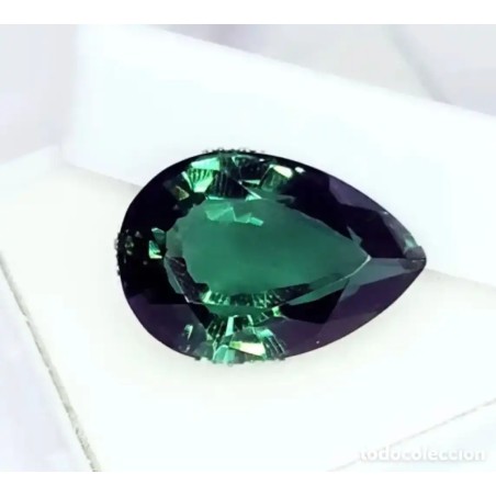 Amatista Verde Natural Corte Pera Certificada Colección Premium