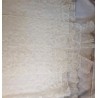 Colcha Encaje Mecánico Crudo Mediados S.XX - Tejido Floral Vintage 204x256cm