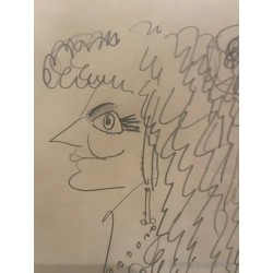Arte Abstracto Original - Dibujo Surrealista en Carboncillo con Firma de Artista