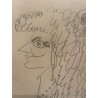 Arte Abstracto Original - Dibujo Surrealista en Carboncillo con Firma de Artista
