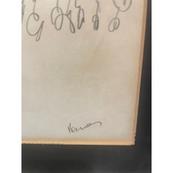 Arte Abstracto Original - Dibujo Surrealista en Carboncillo con Firma de Artista
