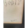 Arte Abstracto Original - Dibujo Surrealista en Carboncillo con Firma de Artista