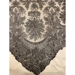 Mantilla Histórica de Encaje de Cambray - Pieza Textil del Siglo XIX