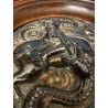 Obra de Arte en Plata - Escena Emblemática de San Jordi Matando al Dragón
