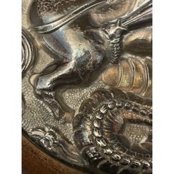 Obra de Arte en Plata - Escena Emblemática de San Jordi Matando al Dragón